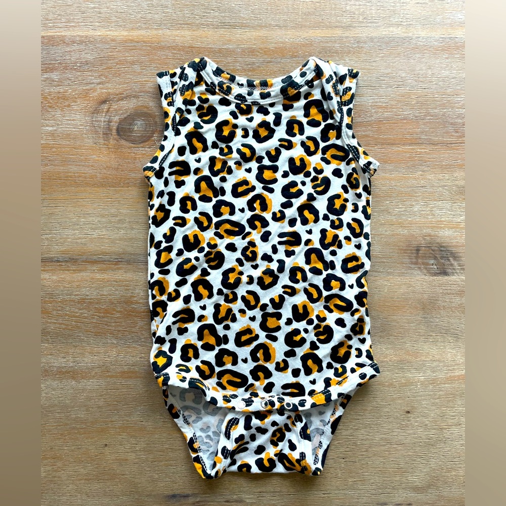 12-18M Spearmint Love Leopard Print Onesie